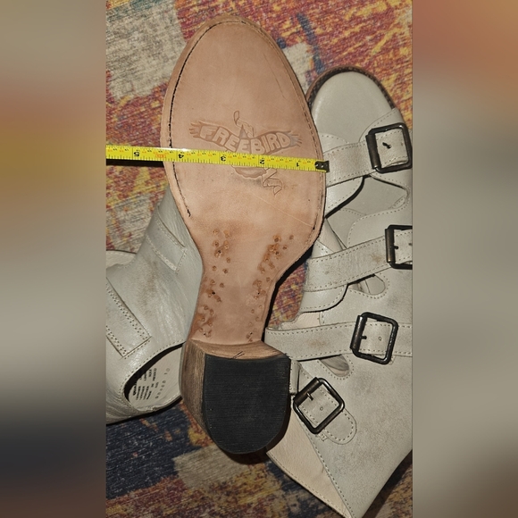Freebird by Steven Quail Bootie Sandal Open Toe Boho Distressed Size 12 - Picture 14 of 16